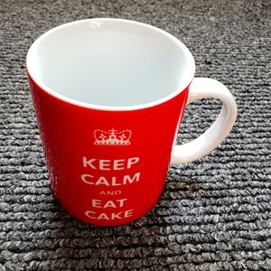 KEEP CALM and EAT CAKE by Soho loft Mug with funny message Like New